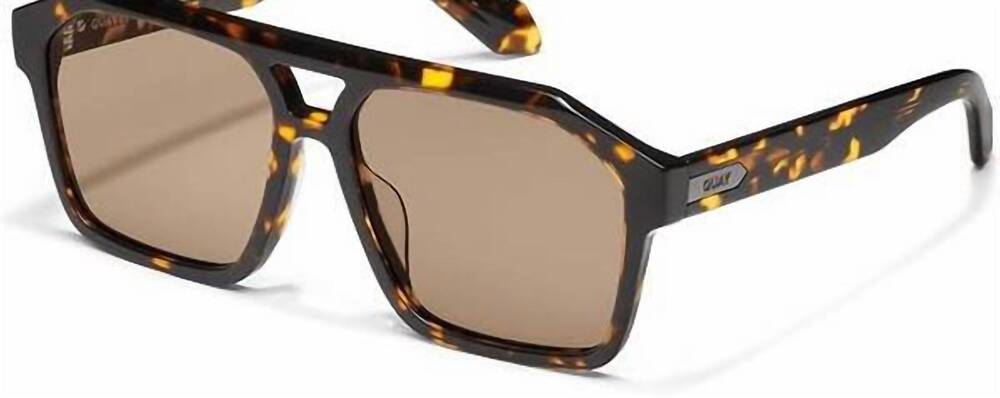NEW QUAY men's soundcheck sunglasses in tort yellow/tan